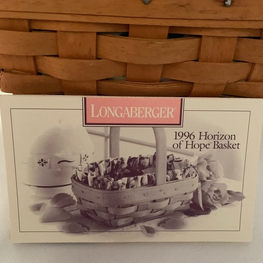Longaberger 1996 Horizon Of Hope Cancer Basket. 2nd In The Series.